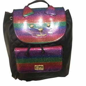Betsey Johnson Rainbow Cat Backpack NWT